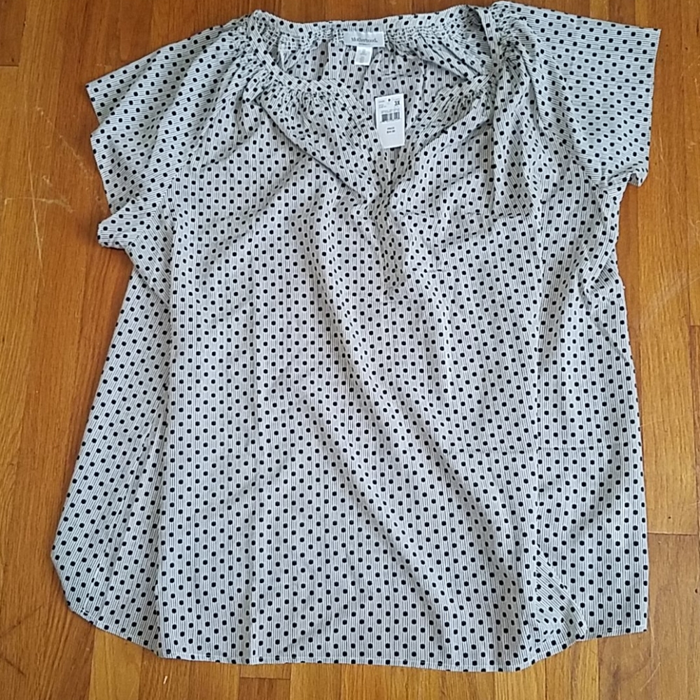 Motherhood Maternity 3X Polka Dot Blouse